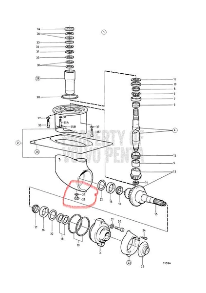 Hovedbilde Volvo Penta 955974 O-ring 