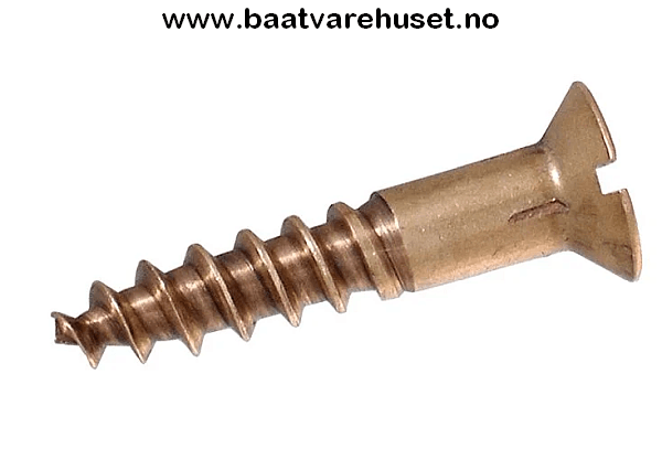 Hovedbilde Treskrue kobber/ bronse  3mm x 20mm 8pk