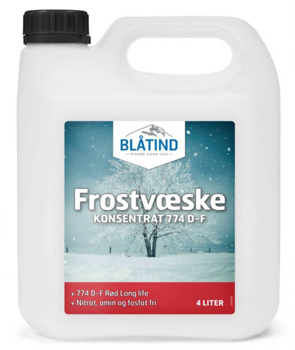 Blåtind Frostvæske  774 D-F rød Long life 4 L, konsentrert 